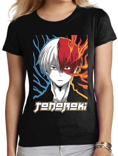 the Fan Tee Camiseta de Adulto de Mujer Dibujos Animados My Hero Academia Deku Plus Ultra Boku no Hero Todoroki 017 M