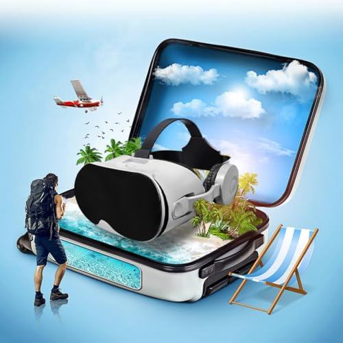 Casque VR pour téléphone, lunettes 3D de réalité virtuelle pour smartphones de 5,5 à 6,7 pouces pour iOS et pour Android pour jeux et regarder des films (noir)