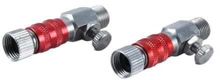 Gutol 2 Stück 1/8 Airbrush-Schnellkupplungsadapter – Schnellverschluss-Luftstromregelventil für Airbrush-Schlauch, Rot