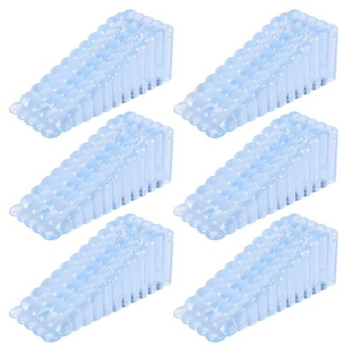MAGICLULU Topes de Cuña para Puerta de PVC Transparentes Antideslizantes, 6 Unidades Apilables, Protección para Suelos y Puertas de Madera, Metal y Vidrio, Uso Doméstico Seguro