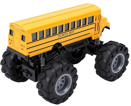 Jouet d'autobus Scolaire moulé sous Pression, Voiture à Inertie de Portes Ouvertes Automatiques en Plastique en Alliage pour Les Tout-Petits, Les Enfants, Les Garçons et Les