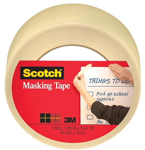 Scotch(R Home and Office Masking Tape, 1.88-Inch x 60 Yards,Tan (3439)