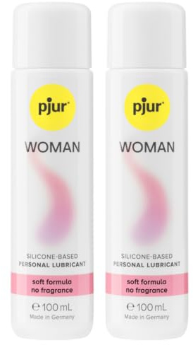 pjur WOMAN - 100ml (2er Pack) - Gleitgel für Frauen auf Silikonbasis - für prickelnden Sex und längeren Spaß - optimal für empfindliche Haut