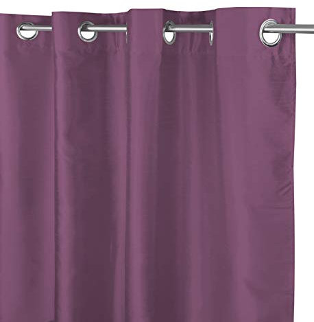 Tex family Cortina Shay de color liso malva violeta 140 x 290 cm confeccionada
