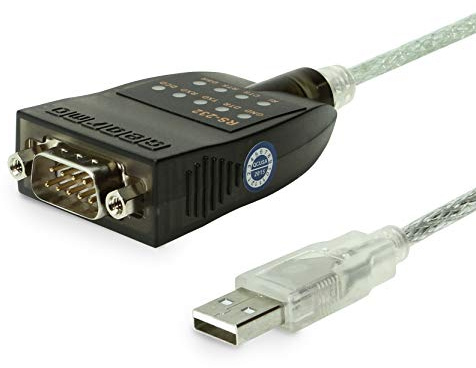 Gearmo Adaptador USB a serie compatible con Windows 11, cable de 5 pies, indicadores LED, chipset FTDI, compatible con Windows 11/10/8/7 - MacOS - Linux