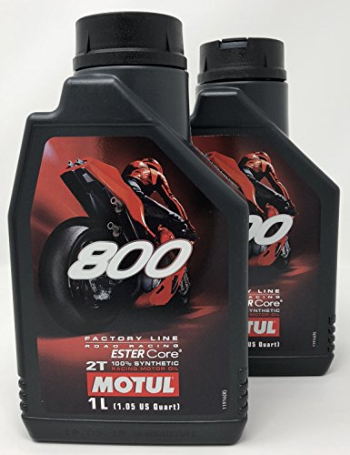 Motul Öl Moto 2T – 104041 800 2T Factory Line Road Racing, 2 Liter (2 x 1 Lt)