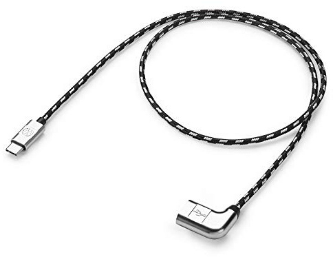 Volkswagen 000051446BD Collegamento, Ricarica, Presa USB-A, Cavo Adattatore Premium 70 cm, Argento