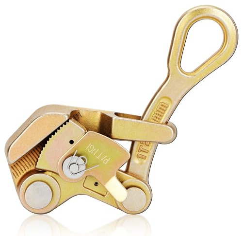 1T Cable Puller Clamp, 0.5/1/2/3T Steel Wire Rope Puller Clamp, Multifunctional Pulling and Tightening Tool for High-Altitude wires (2.5-16mm/1/10 -4/5), 2204Lbs wire Drawing Tool Cable Clamp