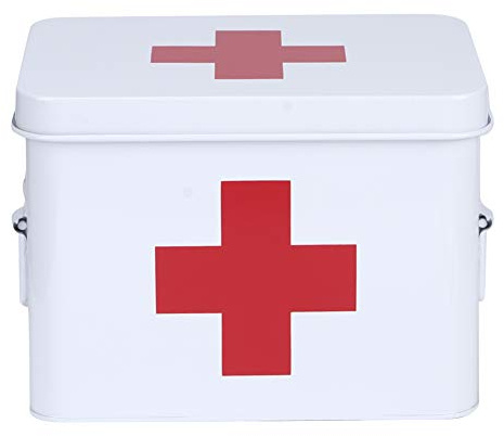 Parluna Medizindose, tragbarer platzsparender Medizinbox-Organizer, 2-lagig mit großer Kapazität für Familienausflüge in die Apotheke