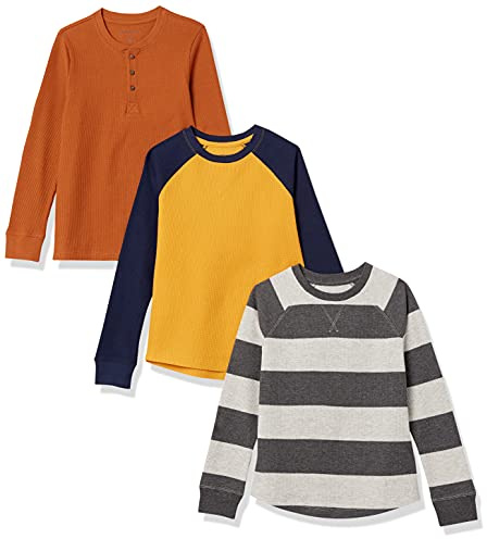 Amazon Essentials Jungen Langärmeliges, gestricktes Thermo-T-Shirt