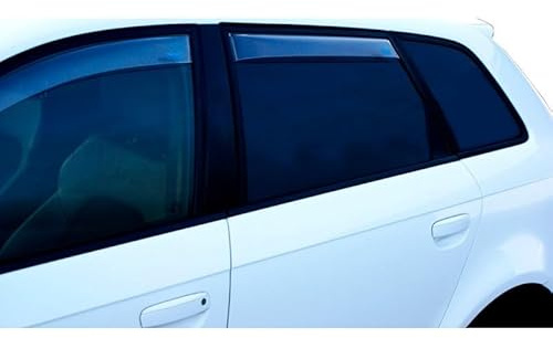 Hintere Windabweiser (1 Set) für die Fahrer und Beifahrerseite-CLK004M2097K passend für VW Golf VIII FLH, TYP CD, 5-Door, 2020- KLARES Material