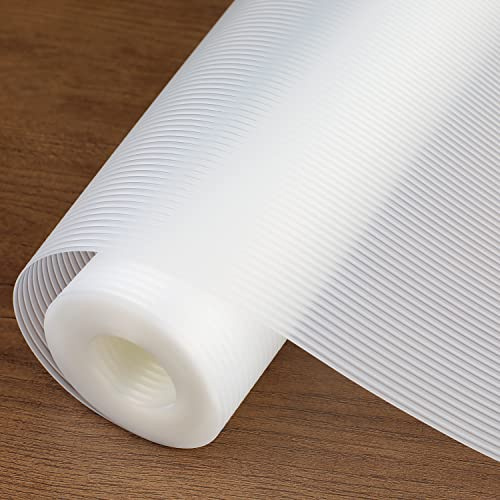 Kitchen Shelf Cabinet Liner, Non-Adhesive Waterproof Durable Drawer Fridge Liner Mat for Kitchen Cabinet, Shelves, Refrigerator, Closet, Storage, Desks, Clear 24 Inches x 13.1 FT