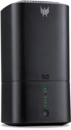 Acer Predator Connect X5 5G CPE - Wireless Router - WWAN - 802.11a/b/g/n/ac/ax - 4G, 5G - Desktop