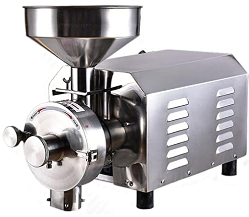 Molinillo de maíz eléctrico, 304 Molinillo de Polvo de Acero Inoxidable 3000w Molinillo de harina Molinillo de Grano para Pimienta, Soja, Cacahuete, gránulos de Hierbas (secador de Polvo)