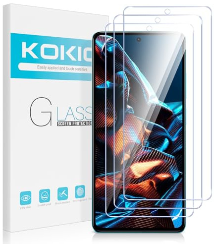 Kokio 3 Pezzi,Vetro Temperato Xiaomi Redmi Note 12 4G/5G/Poco X5 Pro 6.67,Durezza 9H, Pellicola Protettiva Ultra HD da 0,33 mm per Xiaomi Redmi Note 12 4G/5G,Resistente All'Usura e Senza Bolle