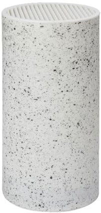 dijiusidy Support de rangement pour bloc de couteaux, facile et pratique, haute capacité pour couteaux de cuisine, porte-couteau de cuisine en PP séparé, points de flocon de neige blancs