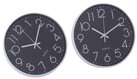 MAGICLULU nicht Digitaluhr Wanduhr 3D-Zahlen Wohnzimmer-Wanduhr Uhren Bad Digitale Wanduhr Bürodekoration Uhr mit 3D-Zahlen stumme Wanduhr Jahrgang Antiquität großes Geschenk schmücken