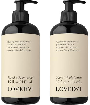 Loved01 Hand & Body Lotion, John Legend Skincare, Fragrance-Free, Fast-Absorbing and Non- Greasy Moisturizer, Oprah's Favorite Things, Blended with Shea Butter, Jojoba Oil & Vitamin E, 2-Pack (15 oz)