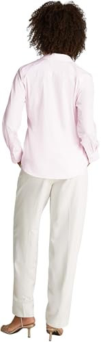 Tommy Hilfiger Damen Hemd Poplin Regular Fit, Rosa (Light Pink), 42