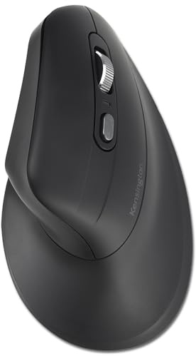 Kensington MY630 EQ - Ratón inalámbrico recargable, diseño vertical ergonómico, Bluetooth LE, 2.4GHz, negro (K72484NA) | Diseño vertical ergonómico, conexión Bluetooth LE y 2.4 GHz, batería recargable