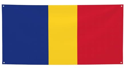 Bandera de Rumania con impresión de bandera de Rumania, decoración colgante para interiores y exteriores, patio, jardín, porche, valla, tienda de pared