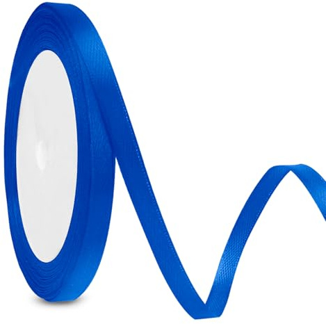 Geschenkband Weihnachten Geschenkband Blau 6mm 23m Stoffband Geschenkverpackung Weihnachten Geschenkverpackung Geburtstag Bänder Zum Basteln Geschenkbänd Stoff Seidenband Dekorative Schleifen & Bänder