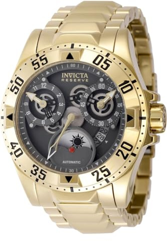Invicta Reserve - Excursion 47571 Herren Uhr - Wasserdicht - Analog - Automatikuhr - Edelstahl mit grauen zifferblat - 49mm