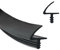 Joint de porte en silicone, pour rainure de 3 mm et feuillure de 11 mm, noir, 10 m