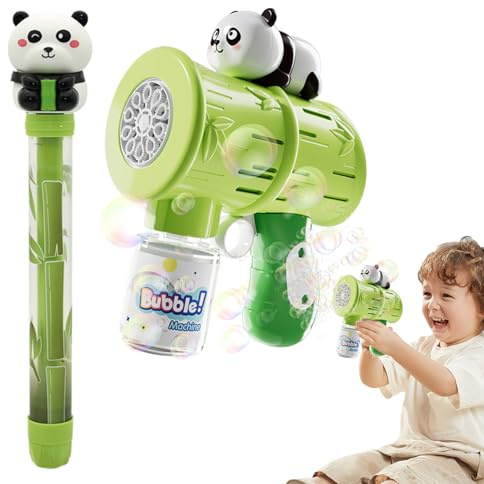Bubble Bläser – 2 Stück Panda Seifenblasenmaschine für den Außenbereich | Bühnenzubehör für, Park, Partys, Hochzeit, Geburtstag, Schule, Sommergarten