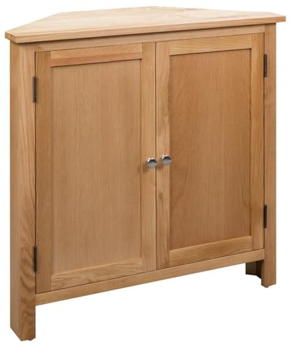 Rantry Eckschrank 80x33,5x78 cm Massivholz Eiche Eckschrank Model247039