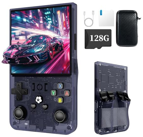 XiFanHo R36MAX Console de Jeux rétro, Écran IPS HD 4.0 Pouces, 128 Go système Linux Open Source Batterie 4000 mAh, 20+ Émulateurs de Jeux Mainstream, Console de Jeux vidéo Portables