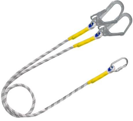 perfeclan Imbracatura di sicurezza con cordino da lavoro Forniture professionali Protezione anticaduta Attrezzatura protettiva con gancio, Doppio Gancio