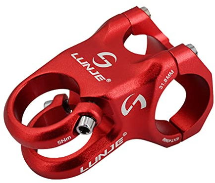 Whoasyst Potence de vélo de montagne 45 mm 31,8 mm en aluminium 31,8 mm 28,6 mm pour guidon court DH