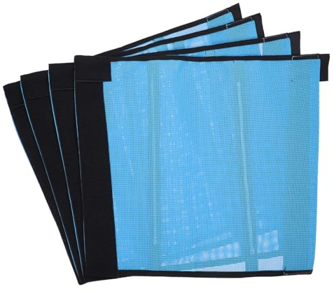 GALPADA 4 Piezas Polainas para Piernas de Caballo Antimoscas de Malla Transpirable Protección contra Moscas y Fatiga Cubiertas de Piernas para Establo y Competición Azul