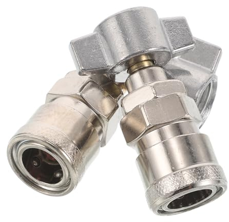 Quick Connect Fittings 2pcs Alloy Quick Disconnect Coupler | Silver Finish, High Pressure Performance, Workshops and Maintenance Use