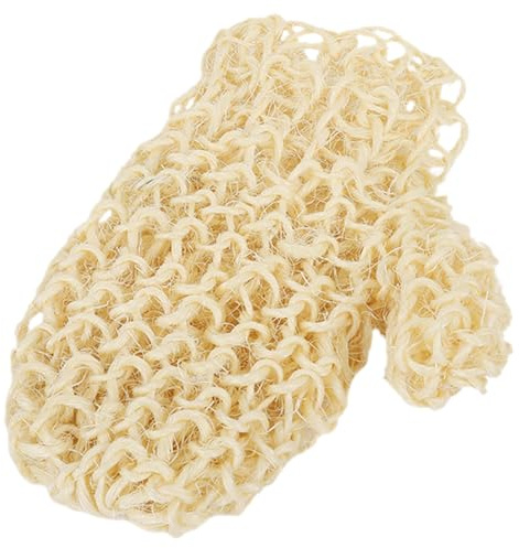 KAILIKETIY Reusable Sisal Hemp Exfoliating Mitt with Enhanced Grip for Bath and Shower Natural Skin Peeling Glove for Deep Cleansing and Dead Skin Removal Body Scrubber for Men and Women