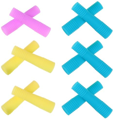 MAGICLULU Set 6 Paia Manicotti in Silicone Antiscivolo per Manico Tagliaunghie Cuticole, Copertura Protettiva per Forbici Manicure, Adatti per Uso Domestico e Professionale Colore Casuale