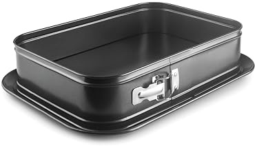IBILI - Molde Desmontable Rectangular con Base Extra Moka 35X24 cms, Chapa de Acero con Antiadherente PFAS free