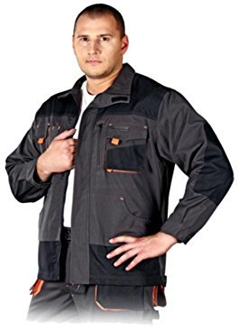 Arbeitsjacke schwarz orange Arbeitsbekleidung Schutzjacke Jacke Arbeitsschutzkleidung Gr. M-XXXL (XXL)
