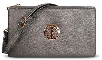 Women's Small Clutch, Cross Body, Shoulder Bag with Wristlet and Long Adjustable Shoulder Strap