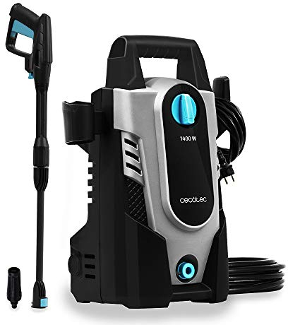 Cecotec Idropulitrice HidroBoost 1400. 1400 W, Compatto, Potente e Portatile. Ruote e Manico Alto, Portata Massima 408 l/h. 105 Bar Max, Ugello regolabile, Raggio d'azione +9m