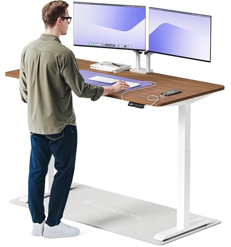 Desktronic Homeone Höhenverstellbarer Schreibtisch 160 × 80 cm – Elektrischer Schreibtisch Mit Zwei Elektrischen Motoren, Touchscreen-Steuerung Und Integrierten USB-a- Und USB-c-ladeanschlüssen