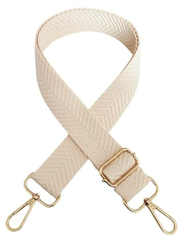 SYSUII 75-130cm Verstellbarer Schultergurt für Taschen Breit 3,8cm Taschengurt Schulterriemen Einfarbig Taschenriemen für Damen Taschen DIY Zubehör für Schultertasche Tragetaschen Handtaschen Beige
