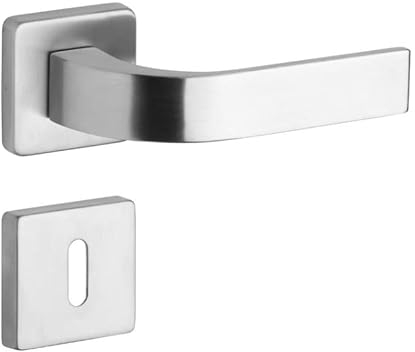 FELGNER Türbeschlag Fondi für Buntbart-Schloss | hochwertige Drückergarnitur mit Rosetten Türklinken-Set Türdrücker Garnitur Türgriff für Innentüren Zimmertüren | Aus Edelstahl, mit Stahlkern