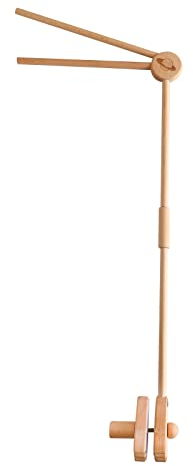Promise Babe Baby Mobile Halterung Holz Rakete für Babybett, Wickeltisch Laufstall DIY Baby Mobile Halterung Halter Mobilehalter Gestell Stange Für Aufhängung Spieluhr Windspiel Bettglocke Crib Holder