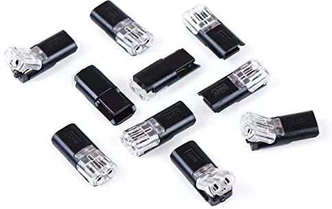 Double-wire Push-in Connector with Locking Buckle,Waterproof Cable Joiner,Electrical Connector Block,Low Voltage Wire Connectors,Wire Connectors Push Fit