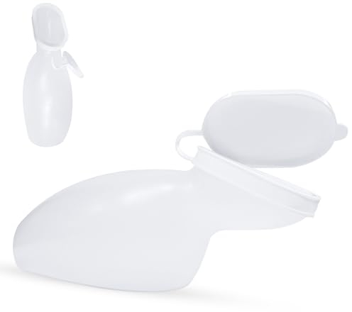 Hygiene100 Urinflasche für Frauen, 1 Liter/1000 ml, langlebige, durchscheinende Kunststoff-Urinflasche mit auslaufsicherem Schraubverschluss, leicht ablesbare Messlinien, tragbar für Reisen