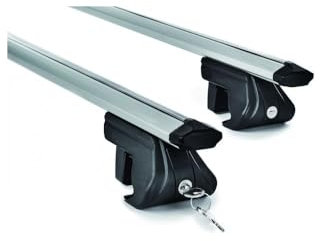 Barre portapacchi portatutto universali 135cm per auto con rails integrati aperti con serratura antifurto