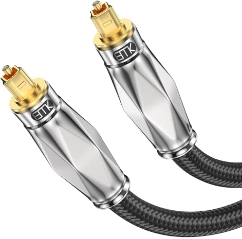 EMK Optisches Audiokabel Optical Audio Cable Toslink Spdif Kabel Lichtleiterkabel Digital Audio Out Kabel für Stereoanlage, Soundbar, Heimkino, PS4(3Meter)