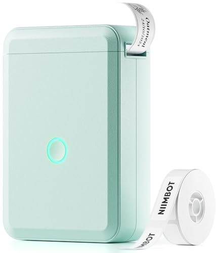 NIIMBOT Impresora de etiquetas, Mini Bluetooth D110, dispositivo de etiquetado autoadhesivo, portátil, impresora de etiquetas autoadhesiva, impresora de etiquetas con iOS Android, para el hogar, la